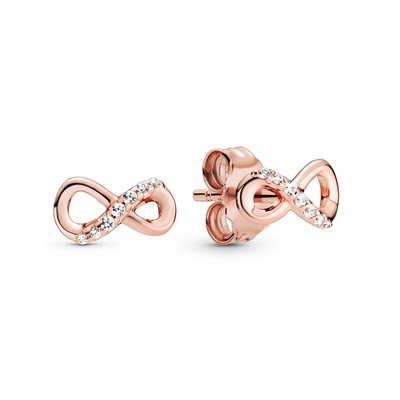 Pandora Rose Sparkling Infinity Stud Earrings 288820C01